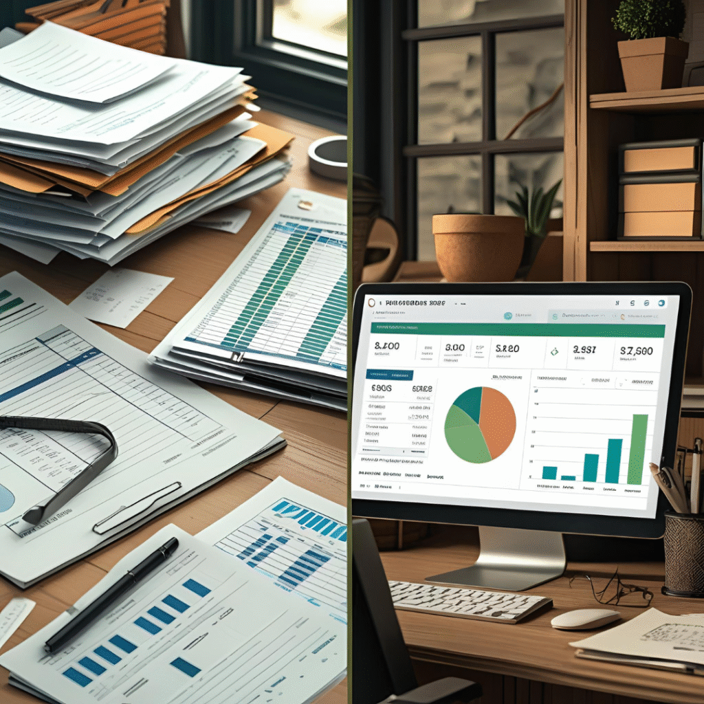 Comparação entre processos manuais e ERP: do caos de planilhas à organização centralizada dos dados